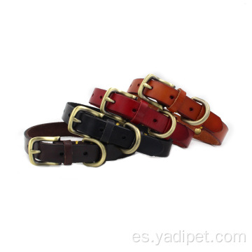 Collar personalizado de piel de vaca para perro